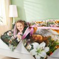 thumbnail image 3 of Erosebridal Fox Twin Comforter Sets for Girls, Pink Lilies Bedding Set, Pink Reversible 2pcs 1 Comforter and 1 Pillowcase, 3 of 6