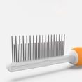 thumbnail image 4 of Peine para mascotas, peine de agujas largas y cortas, productos de limpieza para el aseo de perros, peine de acero inoxidable para pelo de perro, peine para quitar pelo de gato, 4 of 7