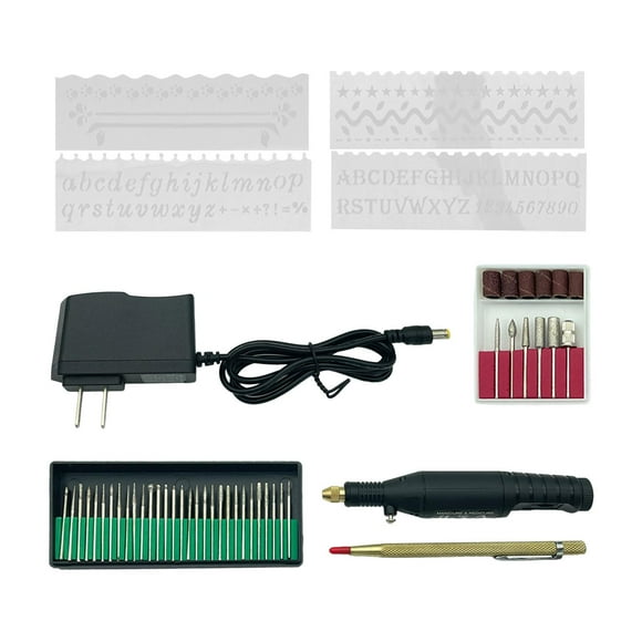 Bolígrafo micrograbador eléctrico con trazador, herramientas multifuncionales para decoración de uñas, juego de herramientas de grabado para tallar, Yuyangstore Pluma micrograbadora