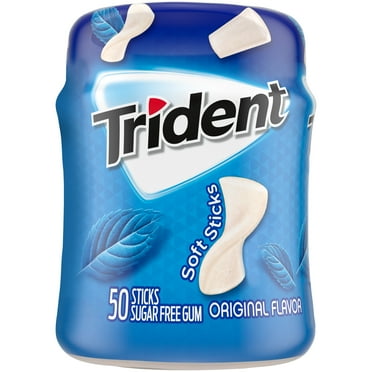 Trident Unwrapped Original Flavor Sugar Free Gum, 50 Piece Bottle