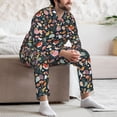 thumbnail image 7 of Yiaed Autumn Forest Print Men’s Pajamas Set - Long Sleeve Button Down Sleep Shirt and Pajama Bottoms Sleepwear Set Mens Pjs Sets Men's Pajama Bottoms-, 7 of 7