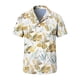 thumbnail image 4 of Ceisia Men's Tropical Print Short Sleeve Button Down Hawaiian Shirt for Beach Vacation Beige M Gifts, 4 of 7