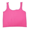 thumbnail image 7 of Wang6 Cropped Ribbed Tank Tops for Women Causal Sleeveless Scoop Neck Summer Tops Trendy Solid Knit Slim Workout Yoga Tops Shirts Clothes Hot Pink M, 7 of 7