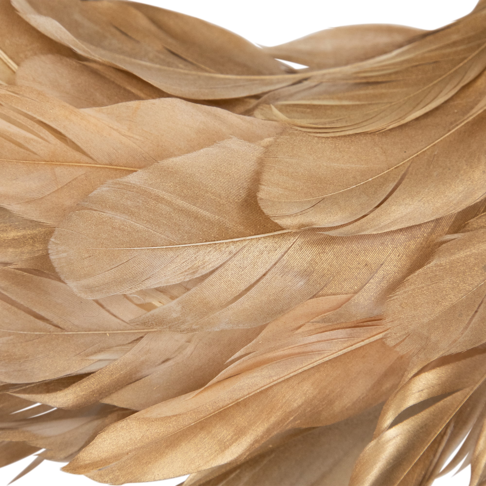 Northlight Artificial Feather Wreath - 14" - Gold
