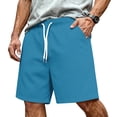 thumbnail image 2 of Lumtrix 2026 Men's Baggy Sweat Shorts Casual Gym Workout Shorts with Pockets Summer Breathable Knee Length Shorts Purple M, 2 of 5