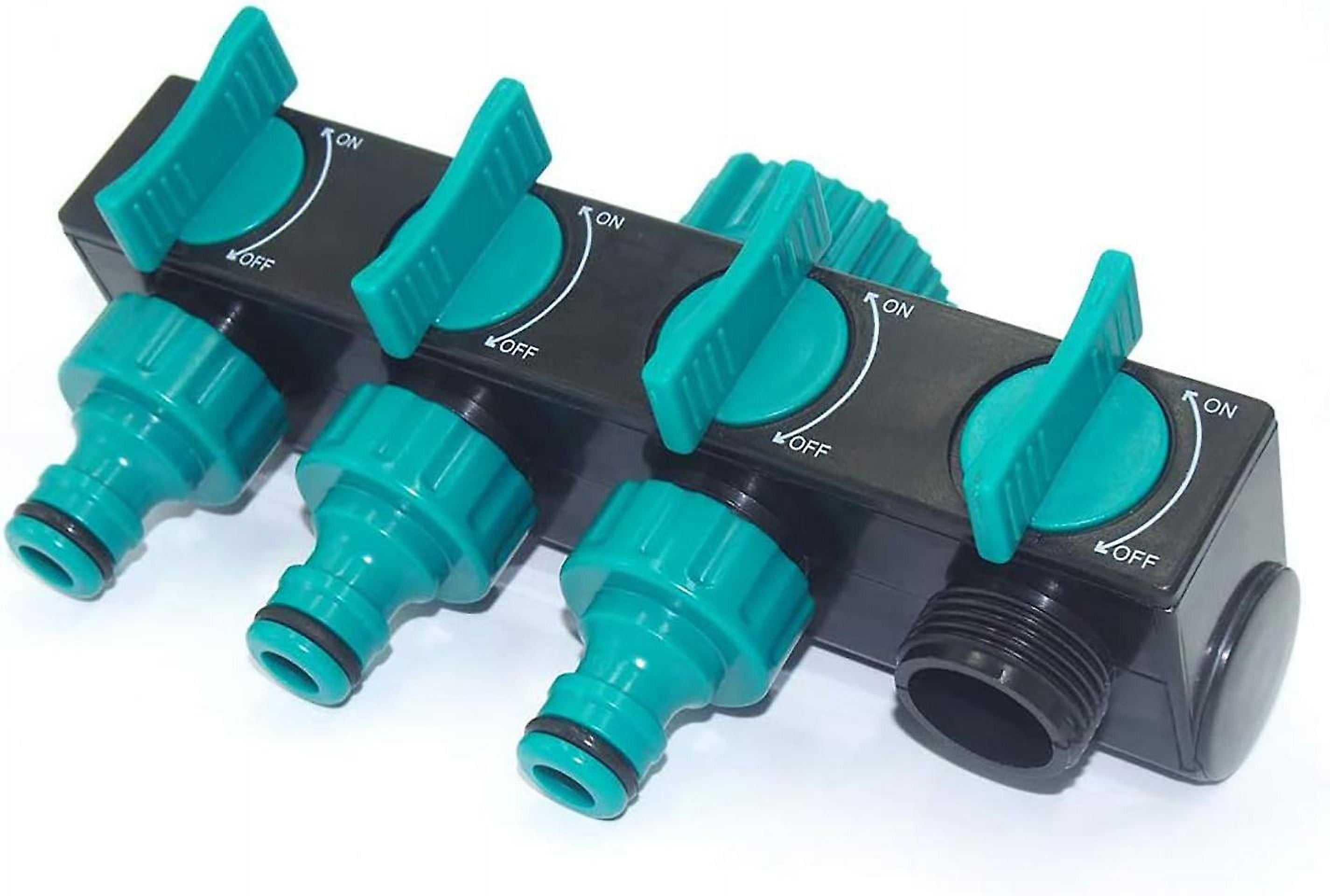 Distribuidor de agua de 4 vías, divisor de manguera, conector de