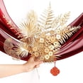 thumbnail image 3 of Plantas artificiales doradas para decoración del hogar, adornos de Feliz Navidad, flores falsas, accesorios de florero, Año Nuevo, 2023, 3 of 4