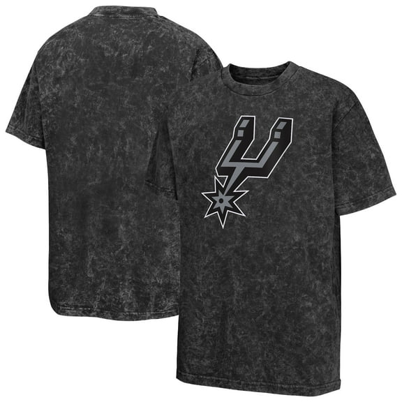 Youth  Black San Antonio Spurs Rugged Defense T-Shirt