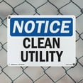 thumbnail image 4 of Clean Utility OSHA Notice Aluminum Sign 14 Inch x 10 Inch - 5 Pack, 4 of 8