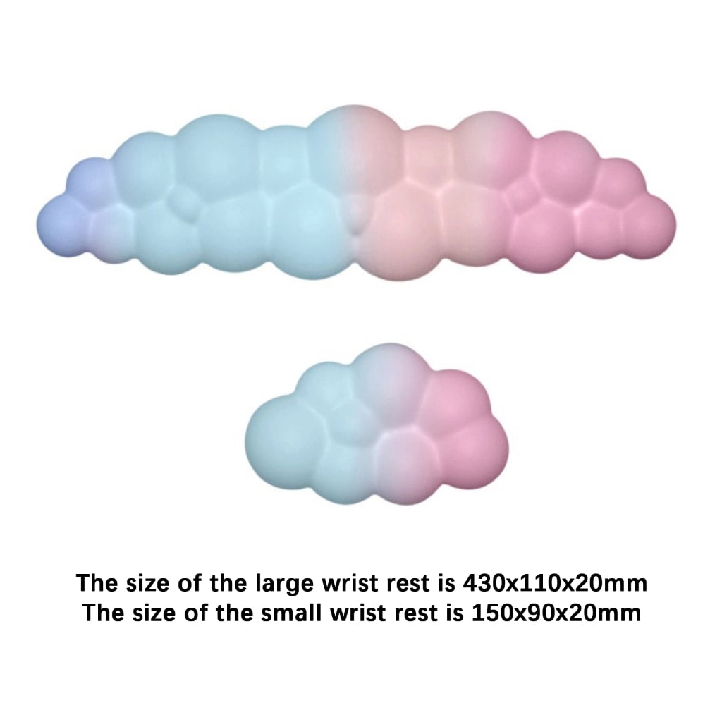 Ergonomic Cloud Wrist Rest Set Wrist Pad Comfortable Breathable Soft Silicone Computer Mouse Wrist Pad Replacement
