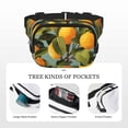 thumbnail image 5 of Fuzoiu Retro Warm Lemon Flower Print Unisex Square Double Layer Waist Bag,Crossbody Fanny Pack Travel Workout Accessory, 5 of 9