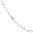 thumbnail image 3 of SZUL Women's 14K Solid White Gold 3.80mm Paperclip Necklace - 18 Inch, 3 of 6