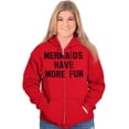 thumbnail image 3 of Mermaids Have More Fun Beach Lover Zip Hoodie Sweatshirt Women Brisco Brands S, 3 of 5