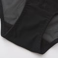 thumbnail image 5 of VONCOS Womens Sheer Mesh Panties - Breathable Low Rise Bikini Underwear with Lace Trim & Bow, 1-Pack, Black,Size XL, 5 of 8