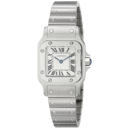 Cartier by Santos Men's Wristwatch Stainless Steel, Silver & Black, (W20056D6)