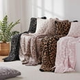 thumbnail image 1 of pitrice Throw Blanket Leopard Print Flannel Fleece Blankets Plush Sofa Blankets black 50x60in, 1 of 5