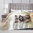 thumbnail image 6 of Raccoon Blanket for Boys Girls, Cute Raccoon Themed Design Printed Throw Blankets for Kids Lap, Chair, Warm Soft Cozy Blanket, 30"x 40", 6 of 6