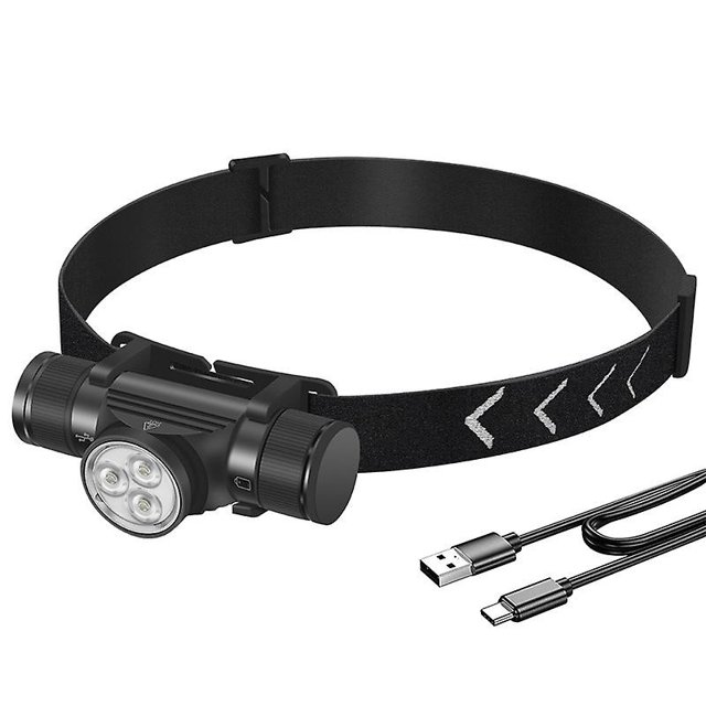 Linterna frontal LED recargable de 1500 lúmenes, resistente al agua IP66, 5 modos de iluminación para ciclismo, acampada, senderismo y bricolaje