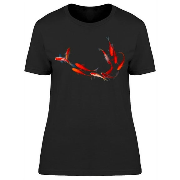 Colorful Orangy Koi Fish T-Shirt Women -Image by Shutterstock, Female Small