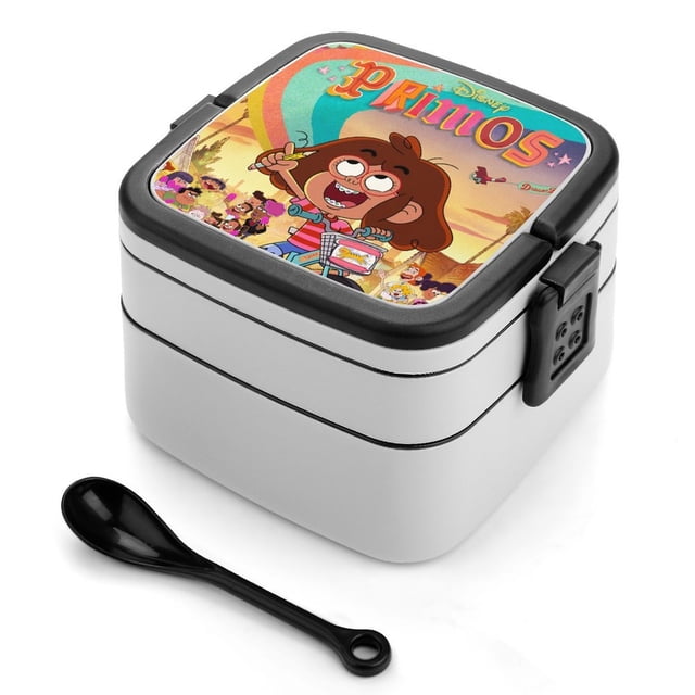 Primos Fiambrera de Doble Capa, Contenedor de Almuerzo Portátil Apilable, Almacenamiento de Alimentos Hermético a Prueba de Fugas, 1000ml