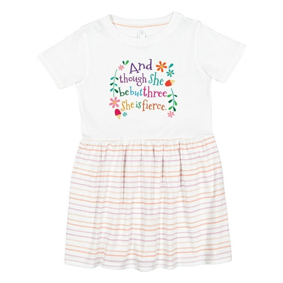 Inktastic 3rd Birthday She is Fierce Girls 3 Year Old Girls Toddler Dress