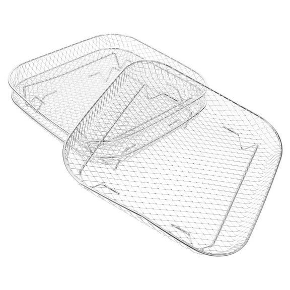 3 Pcs Air Fryer Accessories 20.30X20.30X4.50CM Silver