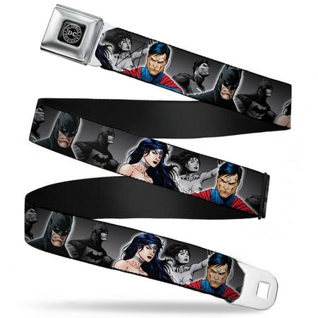 Dc Originals Black Silver Justice League New 52 Wonder Woman Superman Seatbelt Belt
