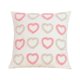thumbnail image 2 of Funda decorativa para cojines – Cojín bordado de corazones de terciopelo | Acento escandinavo, círculos con penacho, poliéster de textura suave | Multicolor | 17,7x17,7 in, 2 of 6