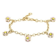 18kt Gold-Plated Sterling Silver Baby Charm Bracelet, 6