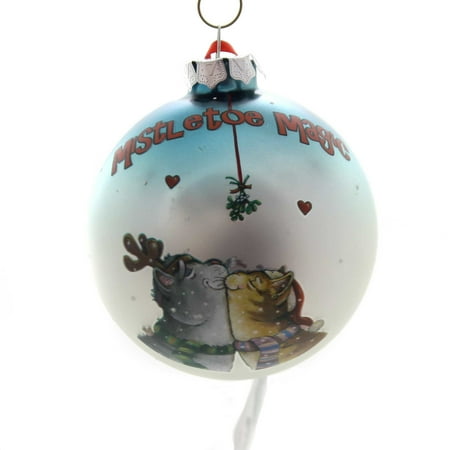 Holiday Magic Ornaments - Holiday Ornaments MISTLETOE MAGIC CATS Glass Gary Patterson 6001956