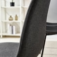 thumbnail image 6 of INO Design Mid-Century Modern 35'' Inch Round Grey Wooden Dining Table Set for 4 Comfortable Upholstered Curved Back Chairs, Space Saving for Kitchen, Living Room Furniture, Small Apartments (Grey), 6 of 11