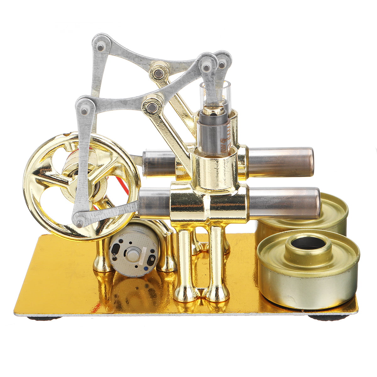 Details about   Double Cylinder Hot Air Stirling Engine Motor Model Light Generator New Toy S0B4 