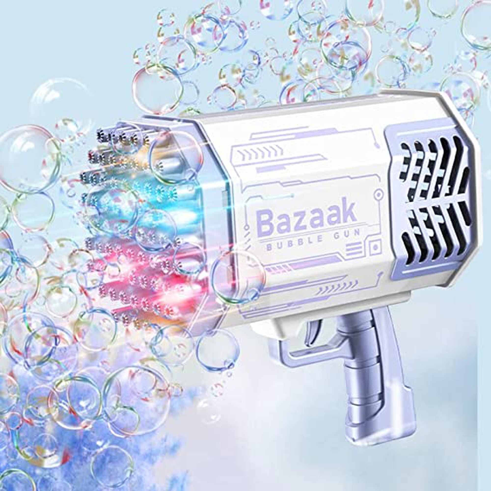 Bubble Machine 69 Holes Rocket Launcher Bubble Machine with Colorful