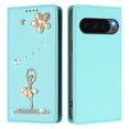 thumbnail image 2 of Leather For Google Pixel 9 / Pixel 9 Pro Case 【RFID Blocking】Ballet Girl Flip Wallet Leather Case With Card Holder Magnetic Closure  Phone Cases Cover,Green, 2 of 8