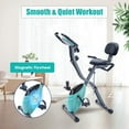 thumbnail image 2 of Segmart Folding Recumbent 3-in-1 Compact Stationary Exercise Bike with Adjustable Arm Resistance Bands, LCD Monitor, Tablet Holder, High Backrest, Holds 350 Lbs., 2 of 8