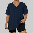 thumbnail image 2 of BUIGTTKLOP Oversized T Shirts for Womens 2026 Short Sleeve Shirts Casual V Neck Tops Side Split Loose Fitted Basic Tees, 2 of 6
