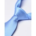 thumbnail image 4 of Light Blue Striped Solid Color Tie Men's Formal Shirt Accessories Trendy Fashion Hand Knotted 8CM Tie, 4 of 7