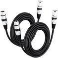 thumbnail image 1 of LAICAIW DMX to DMX Stage Lighting Cable (25 Feet, 2-Pack) DMX Male to Female (XLR Compatible) 3-Pin Balanced Shielded for DJ LED Moving Head Par Light, Mic Mixer, Recording Studio, Podcast-25ft, 1 of 2