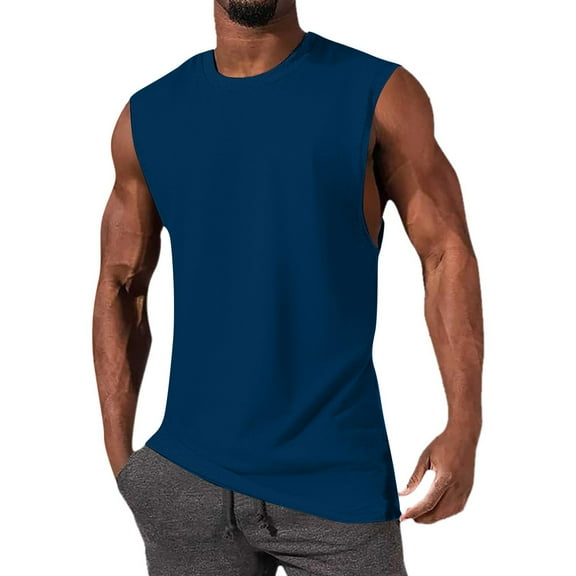Men's Sleeveless Tank Tops Lightweight Athletic Shirts For Active Wear Breathable Fabric Fitness Outdoor Sports Casual Everyday Comfort Mens Summer Lightweight Pullover Tee Shirts