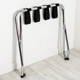 thumbnail image 6 of Honey-Can-Do Steel and Nylon 1-Tier Folding Luggage Rack, Chrome/Black, 6 of 7