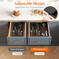 thumbnail image 4 of shiyou-Utensil Drawer Organizer, Expandable Cooking Silverware Tray for Kitchen Drawer, Adjustable Cutlery Flatware Holder, Plastic Spatula Tools and Gadgets Storage Divider, 3 Compartments, Black, 4 of 4