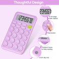 thumbnail image 2 of Basic 4 Function Calculator for Students and Office: Small, Portable, Easy-to-use - Suitable School Office Essentials(Purple), 2 of 4