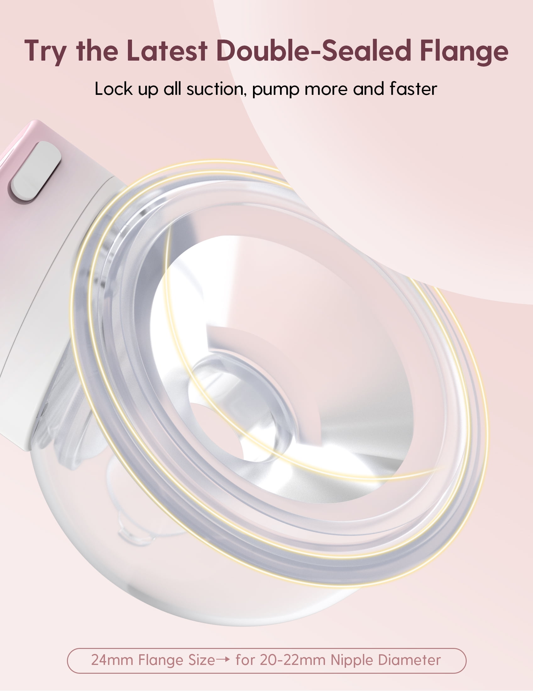 Momcozy S12 Pro V Hands-Free Wearable Breast Pump 3 Modes 9 Suction Levels Portable Electric Pump 2 Pack  Cherry Blossom Pink