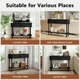 thumbnail image 3 of PHOYAL Fluted Console Table Sofa Table with 2 Tambour Sliding Doors and Open Storage Shelves, Modern Entryway Table Accent Table for Living Room Hallway Bedroom, Black, 3 of 8