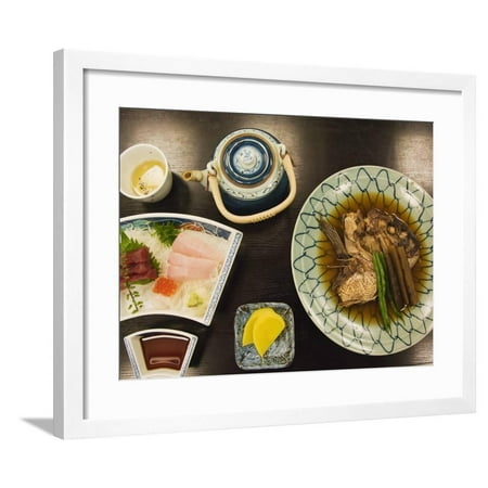 Traditional Japanese Meal of Sushi and Fish Head, Tokyo, Honshu Island, Japan Framed Print Wall Art By Kober (Best Sushi Tokyo Fish Market)