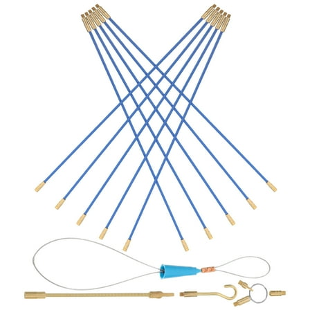 1 Set Electrical Fish Tape Fiberglass Rods for Electricians Cable Wire Pulling Fishing Kit Tools Wall Fishing Accessories