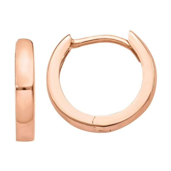 Primal Gold 14 Karat Rose Gold Hinged Hoop Earrings