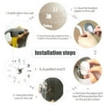 thumbnail image 6 of PENGXIANG DIY Wall Acrylic Clock, Modern 3D Wall Clock Mirror Stickers Home Office Decor, Mirror Surface Mirror Frameless with Numbers Sticker for Home Living Room Bedroom Office Decoration, 6 of 7