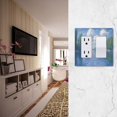 thumbnail image 5 of Yayeee Rocker Switch Wall Plate 2-Gang 4.7"x4.6" Home Decorative Outlet Cover, Blue Sky and River, 5 of 6