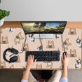 thumbnail image 4 of Long Mouse Pads for Desk,French Bulldog Dog Desk Mats on Top Of Desks, Desk Mouse Pad Extra Large with 3mm Non-Slip Base and Stitched Edge for Gaming,Office,Work,Home 47.3"x23.6", 4 of 6